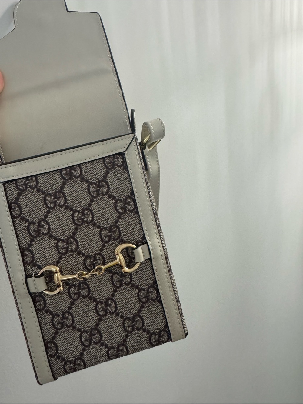 Mini Bag White Beige Monogram Crossbody Bag - Picture 4 of 8